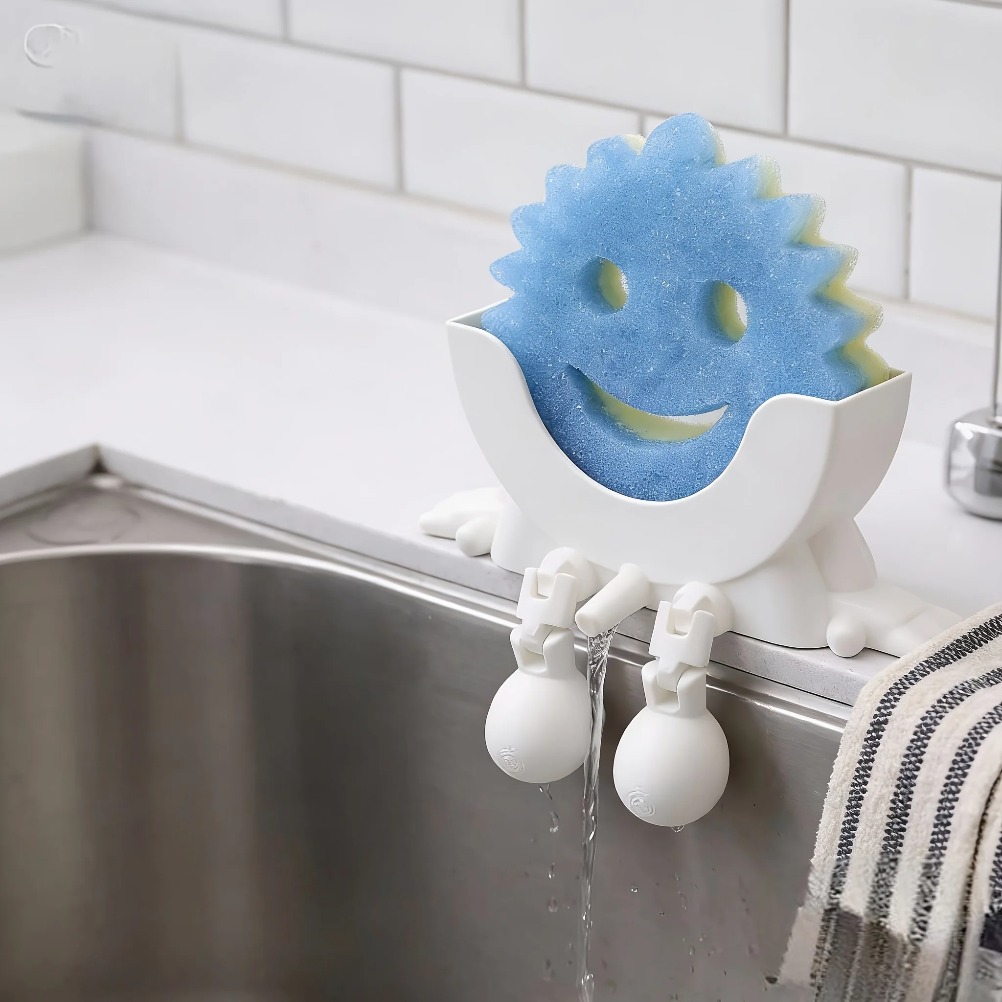 Kitchen Baking Storage - Drainable Soap & Sponge Holder 2-in-1