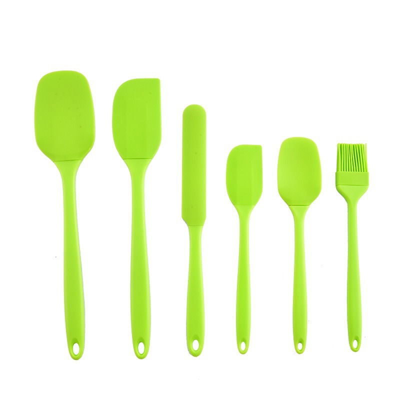 Pastry Brush Silicone - Silicone kitchenware 6-piece set, cream scraper,