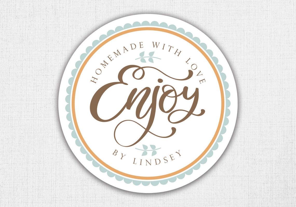 Kitchen.Baking Labels - Homemade with Love Baking Stickers, Personalized