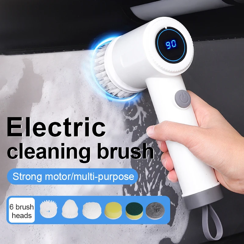Kitchen Job - Electric Spin Scrubber, 6 Replacement Brush
