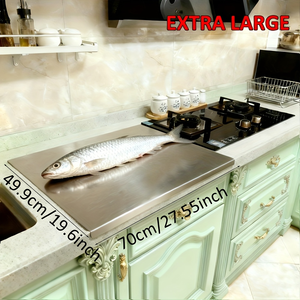 Kitchen Baking Must Haves - usOversized Stainless Steel Cutting Board, Ideal