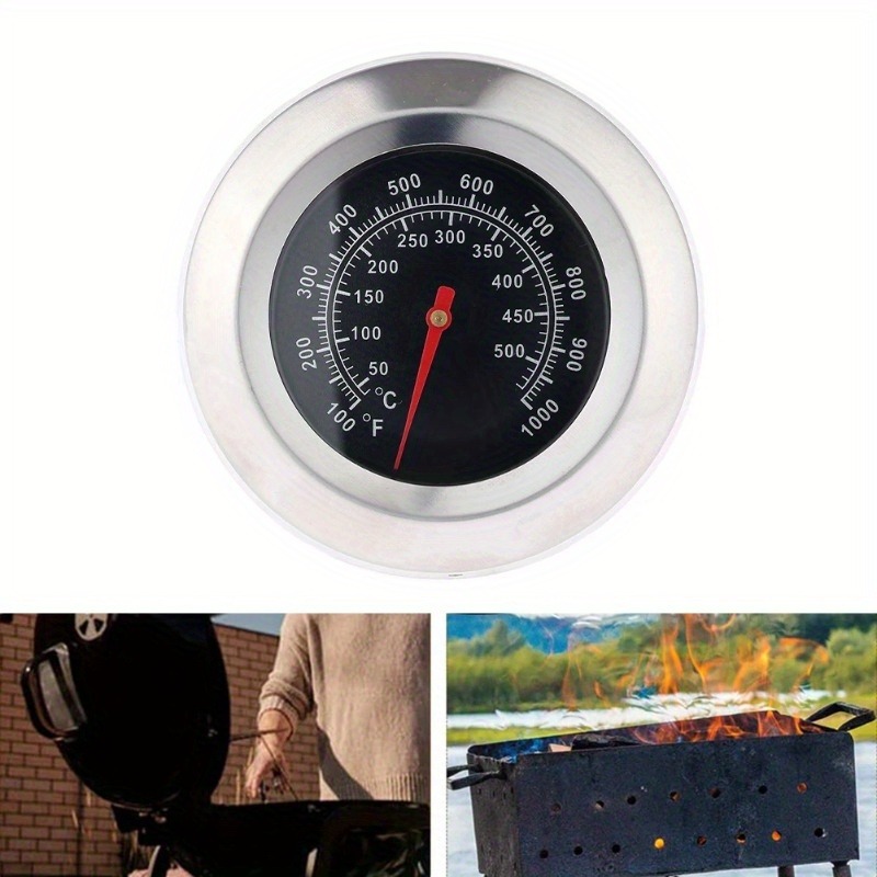Kitchen Baking Storage - Stainless Steel BBQ Smoker Grill Temperature