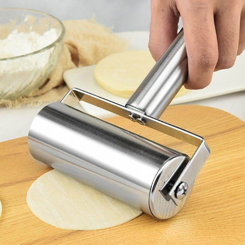 Kitchen Roll Baking - Stainless Steel Double Head Rolling Pin