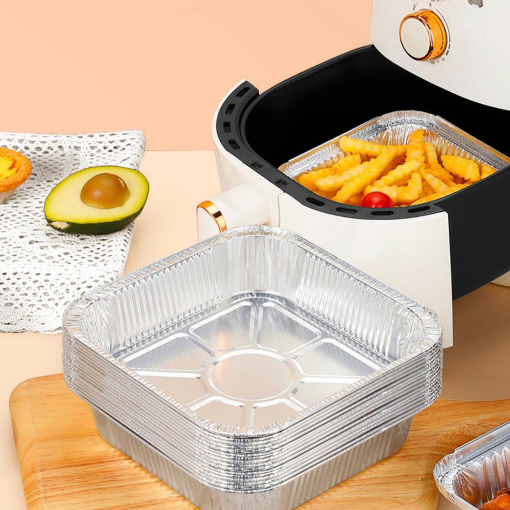 Kitchen Baking Containers - 20CM Air Fryer Aluminum Foil Pan
