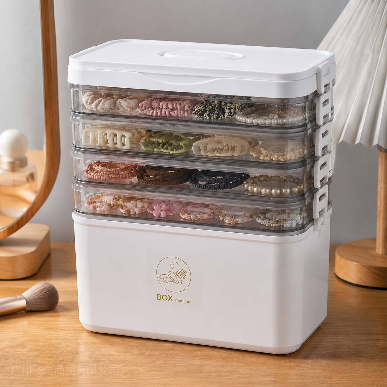 Kitchen Baking Tray Organizer - YX Large-Capacity Multi-Tier Stackable Storage Box