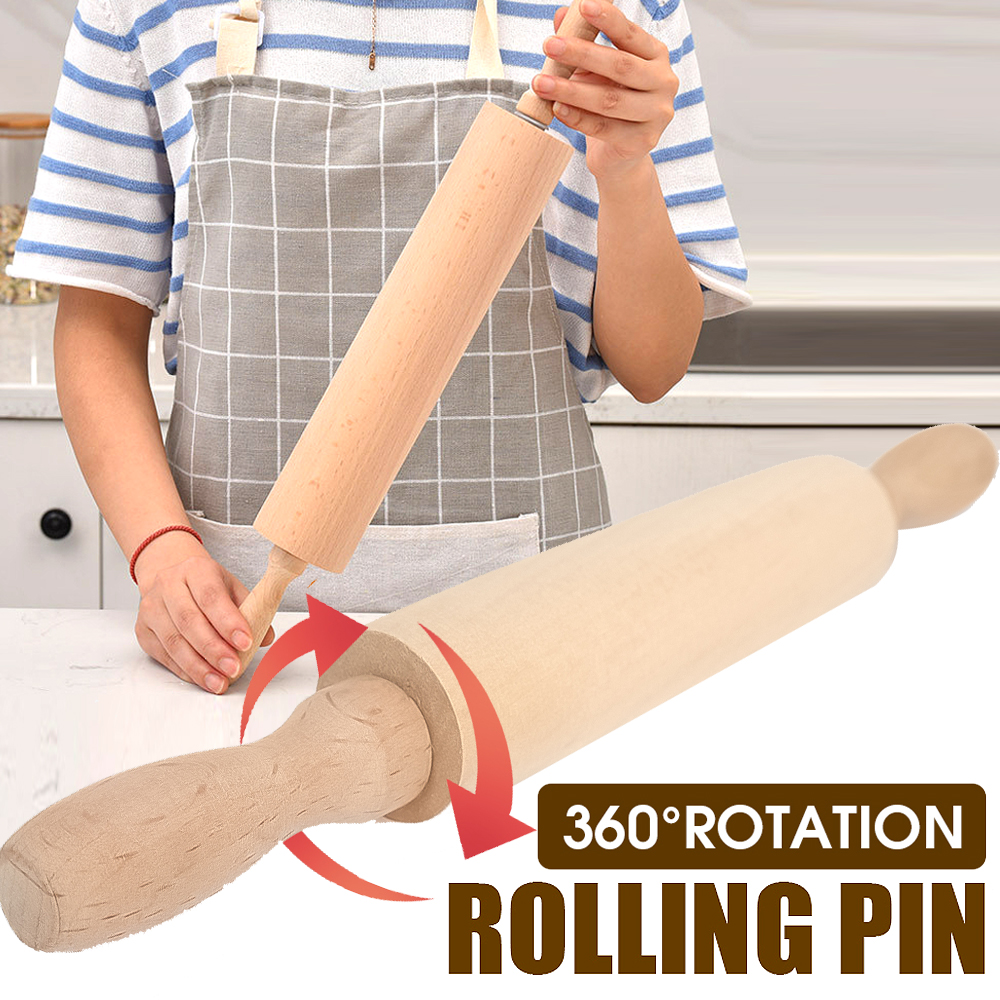 Kitchen Roll Baking - 1Pcs Wooden Rolling Pin Household Non