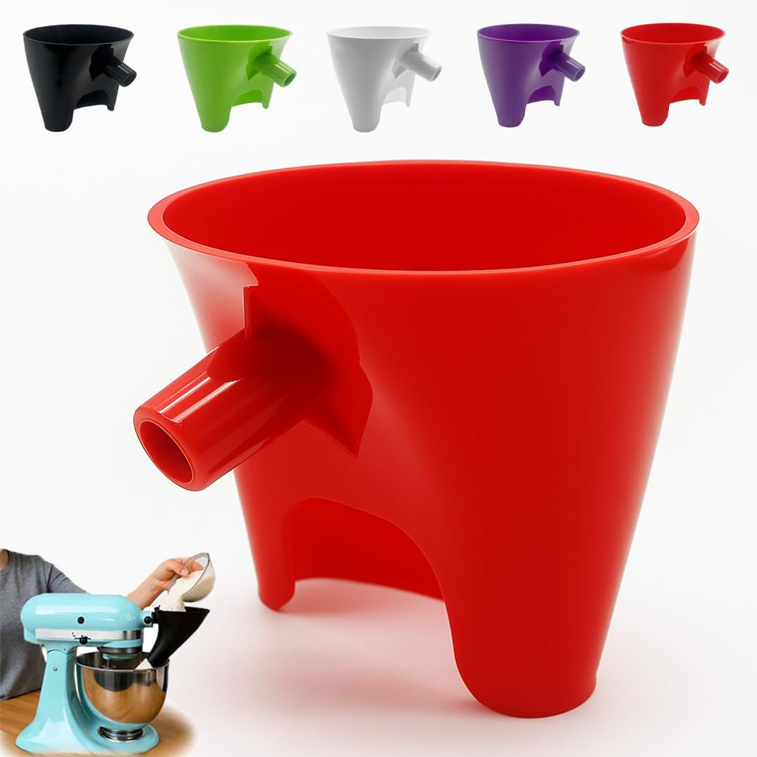 Kitchen Baking Mess - Flour Funnel for Kitchen Aid Mixer,