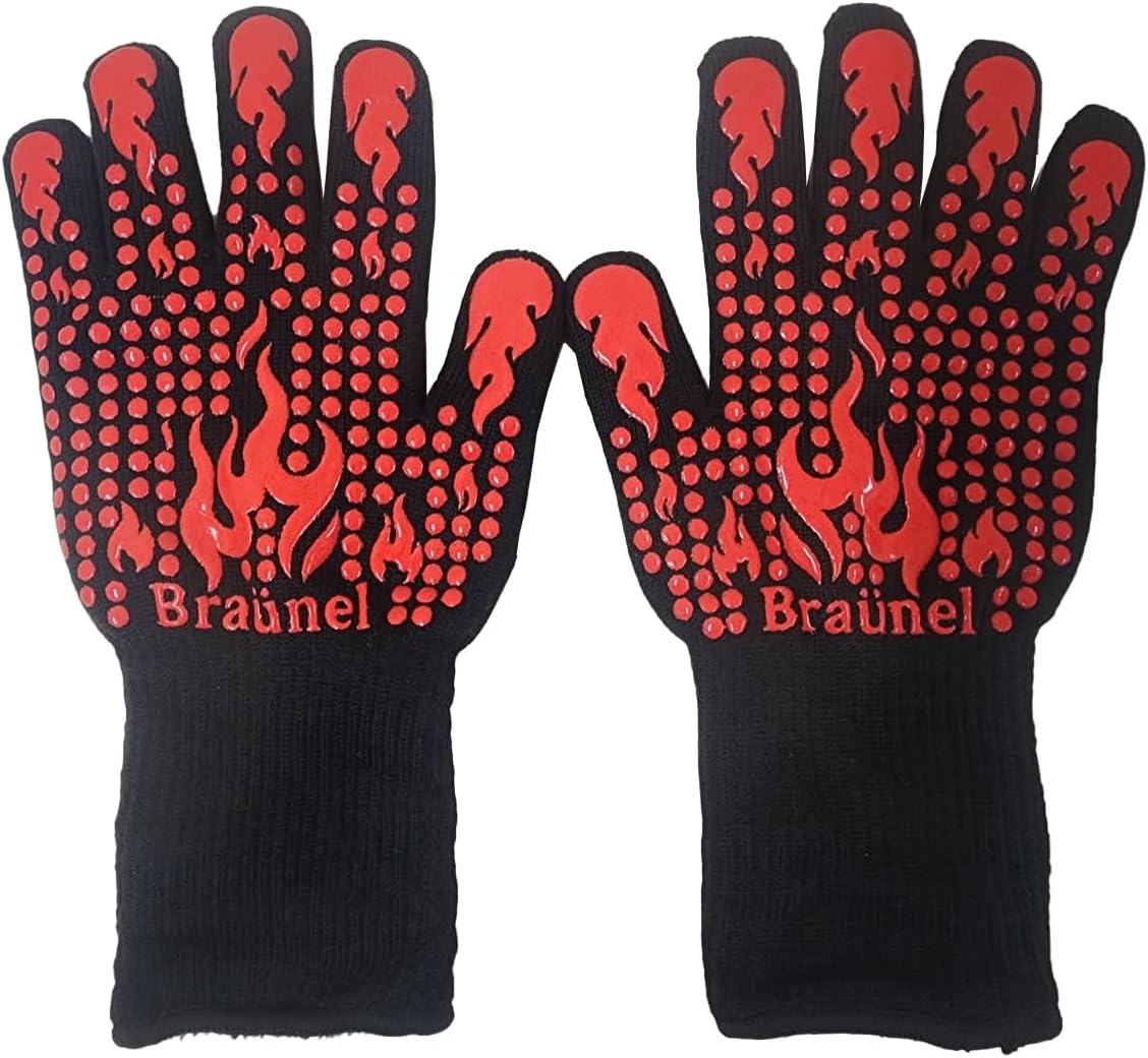 Kitchen Baking Gloves - 1472°F Heat Resistant BBQ Gloves, Non-Slip