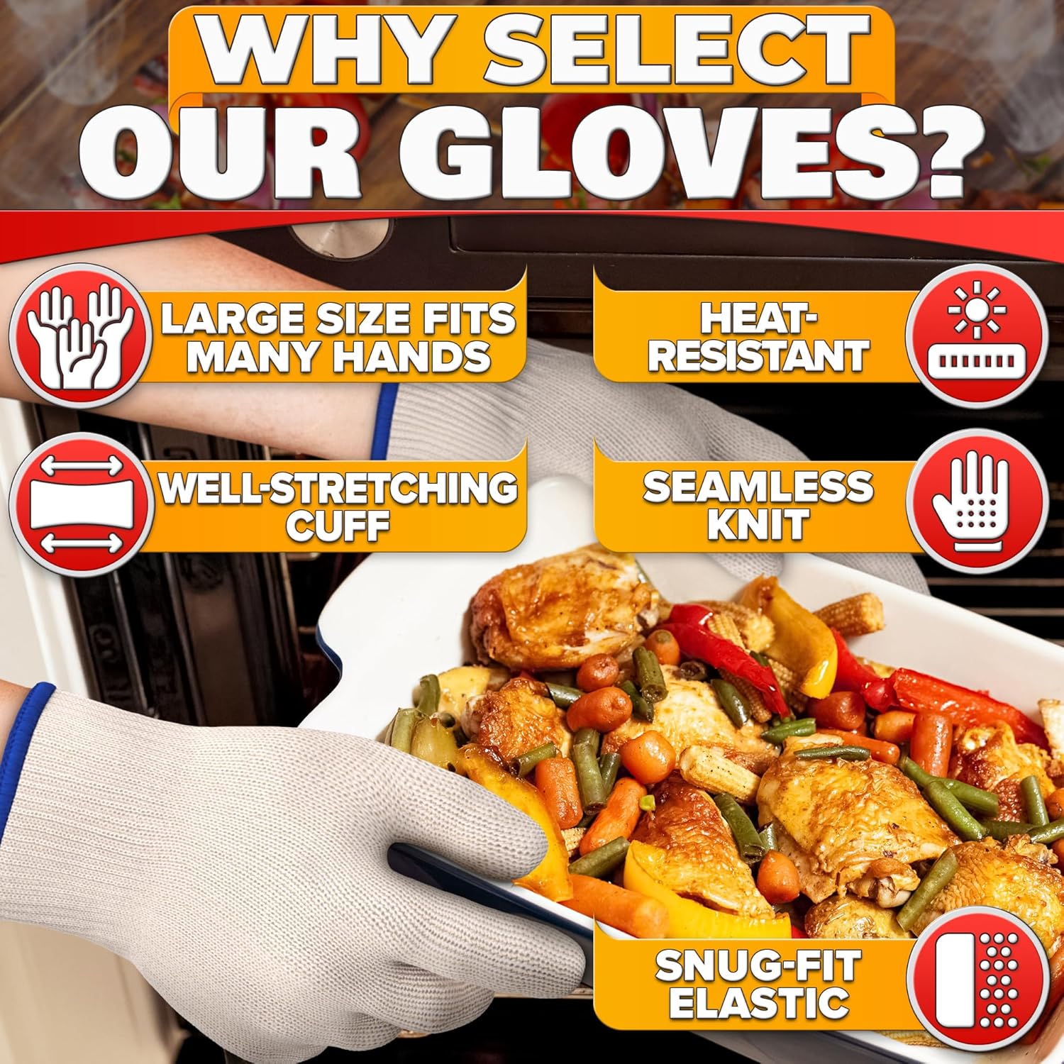 896°F Heat-Resistant Cooking G - Kitchen Baking Gloves avis et prix