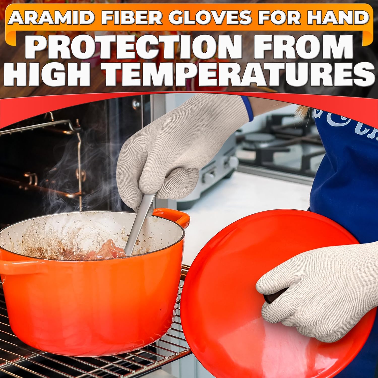 896°F Heat-Resistant Cooking G - Kitchen Baking Gloves avis et prix