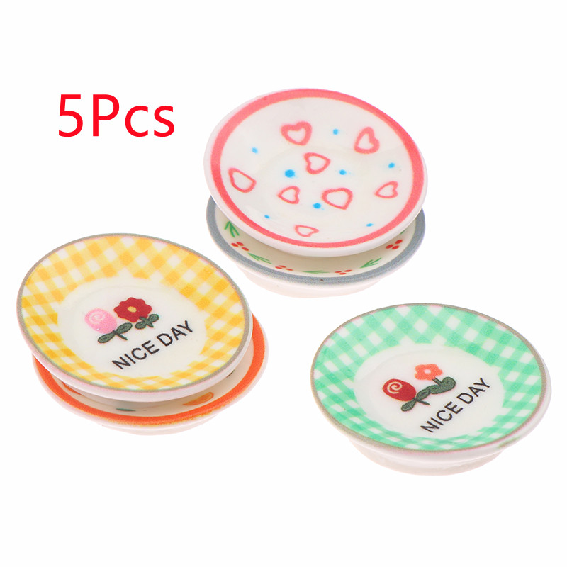 5Pcs 1/12 Dollhouse Mini Plate - Kitchen Baking Storage avis et prix