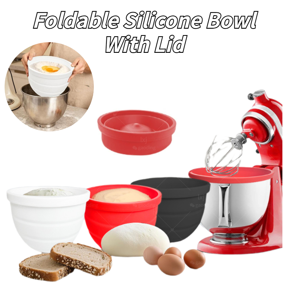 Foldable Silicone Bowl With Li - Kitchen Aid Baking Lid avis et prix
