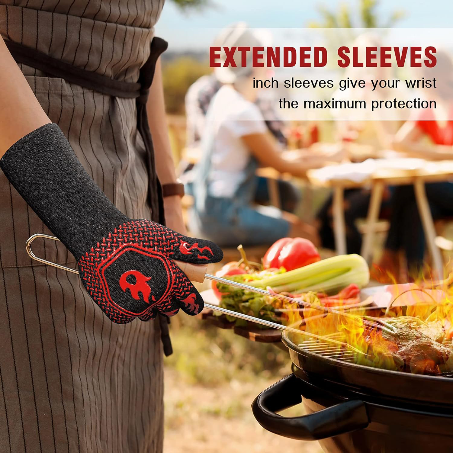 BBQ Grill Gloves High Temp Res - Kitchen Baking Gloves avis et prix