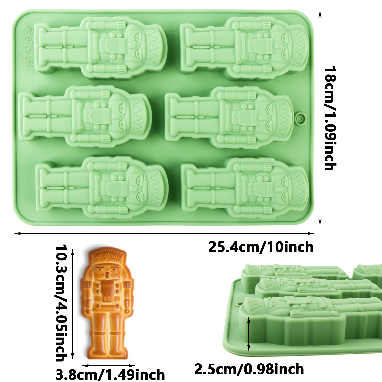 1 Silicone Baking Mold with 6  - Kitchen Baking Gifts avis et prix