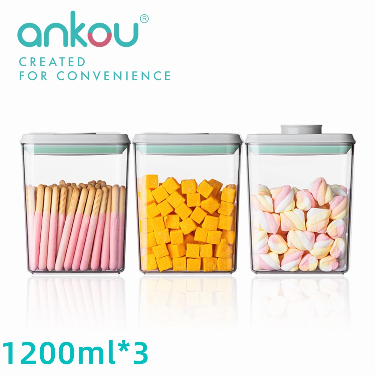 Ankou 3Pcs 1.2L Pop Airtight F - Kitchen Baking Storage avis et prix