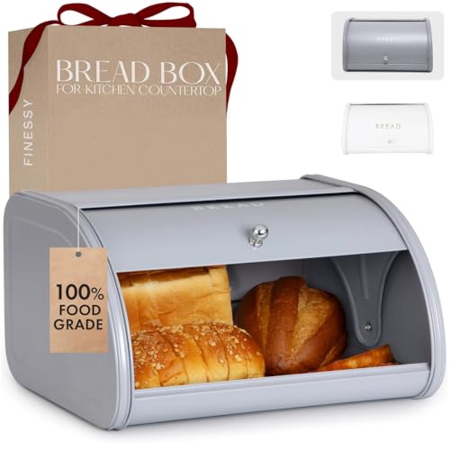 Modern Metal Bread Box for Kit - Kitchen Baking Storage avis et prix