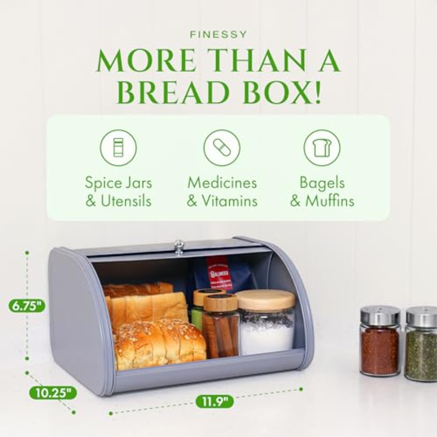 Modern Metal Bread Box for Kit - Kitchen Baking Storage avis et prix