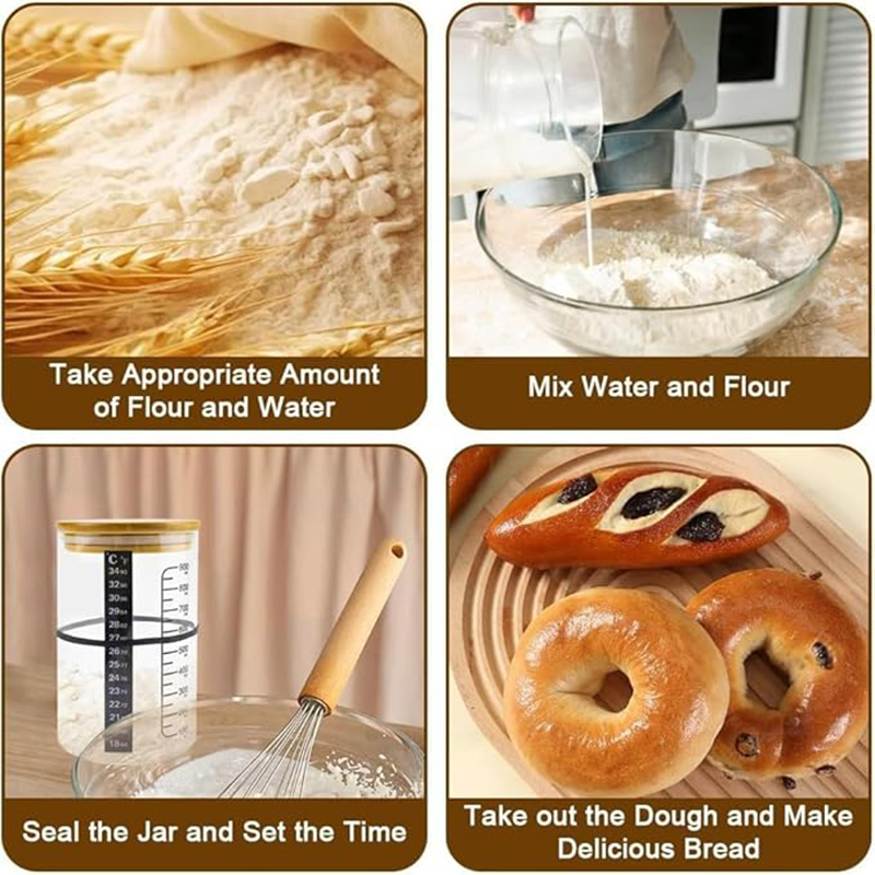 Sourdough Starter Jar Kit Sour - Kitchen Baking Containers avis et prix
