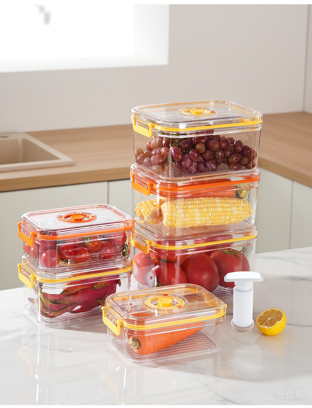Vacuum Fresh-keeping Box Refri - Kitchen Baking Tray Organizer avis et prix