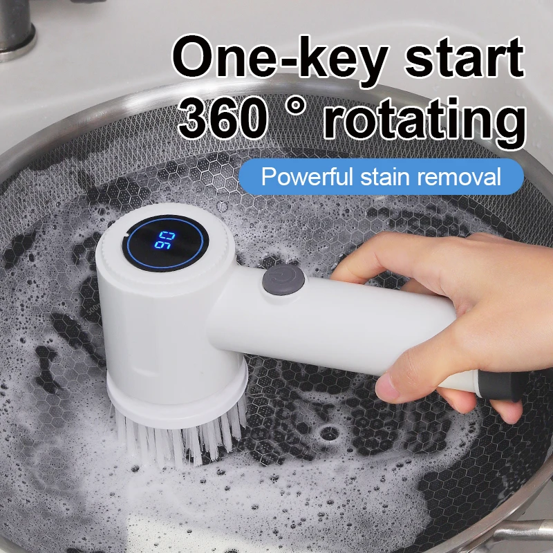 Electric Spin Scrubber, 6 Repl - Kitchen Job avis et prix