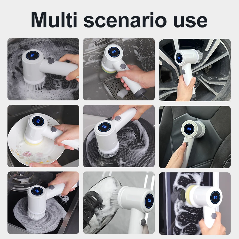 Electric Spin Scrubber, 6 Repl - Kitchen Job avis et prix