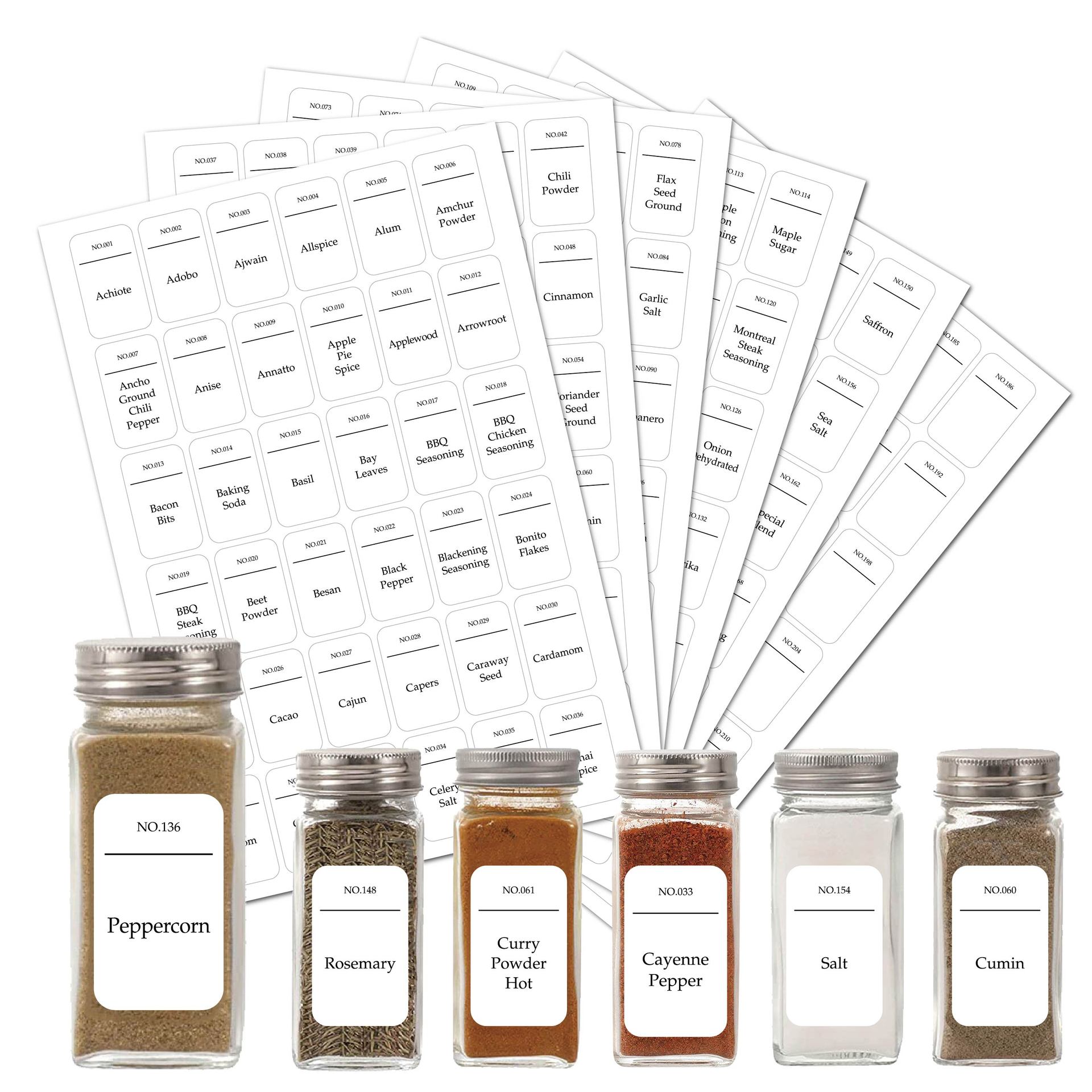 216pcs Kitchen Spice Jar Label - Kitchen.Baking Labels avis et prix