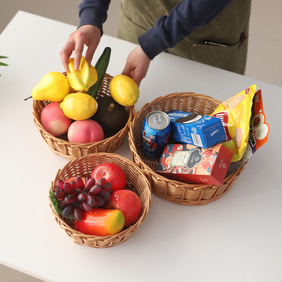 Wicker Bread Basket Woven Tabl - Kitchen Baking Gifts avis et prix