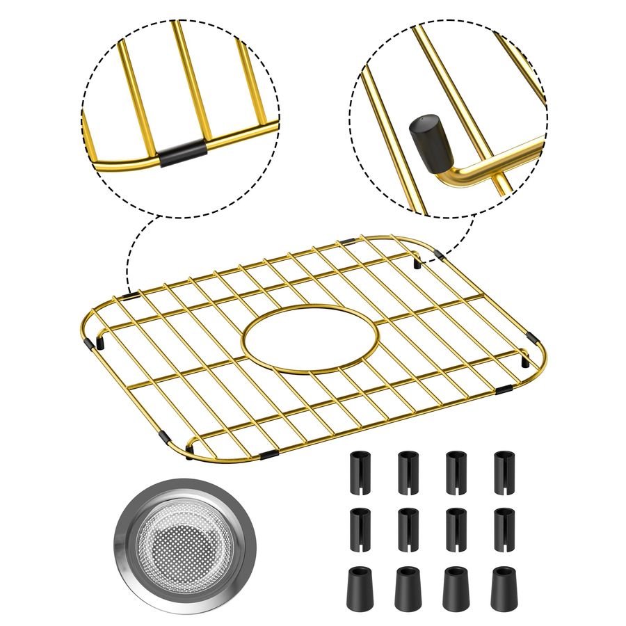 Pack of Gold Metal Kitchen Sin - Kitchen Baking Center avis et prix