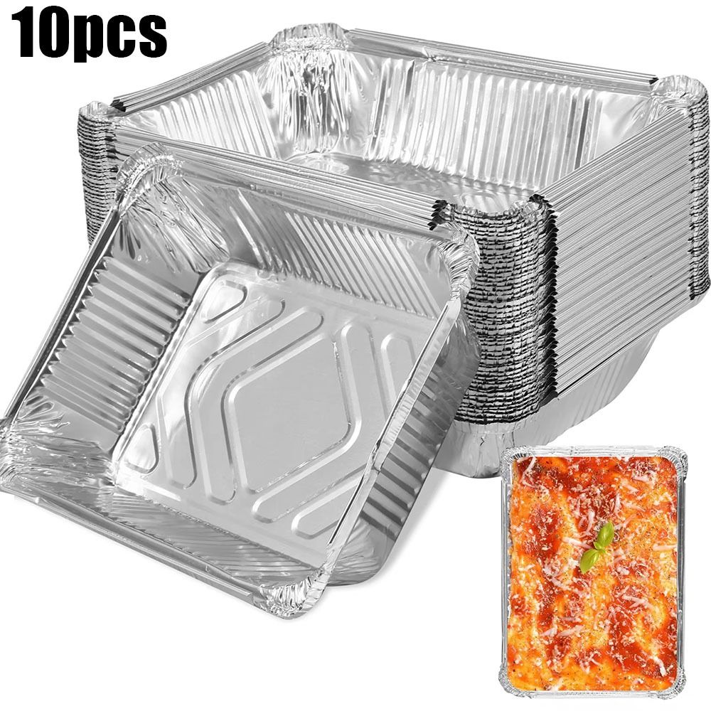 10PCS Disposable Aluminum Foil - Kitchen Baking Containers avis et prix