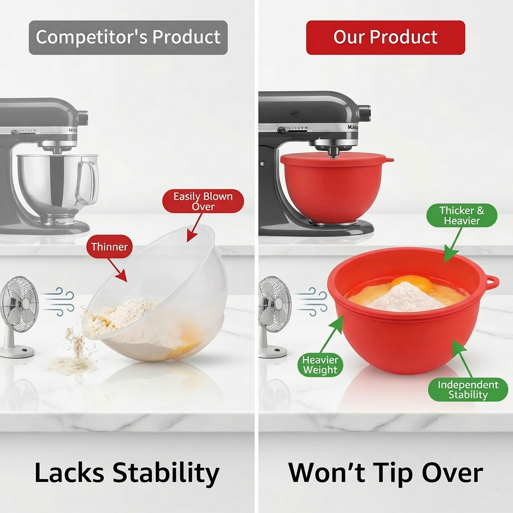 Silicone Bowl With Lids for Ki - Kitchen Aid Baking Lid avis et prix