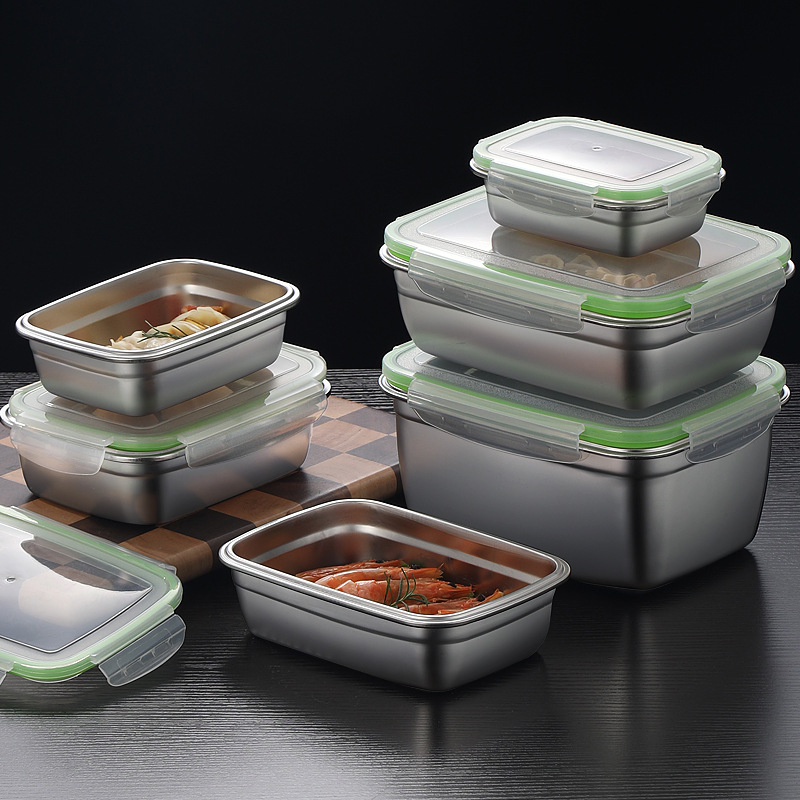 304 Stainless Steel Lunch Box  - Kitchen Baking Tray Organizer avis et prix
