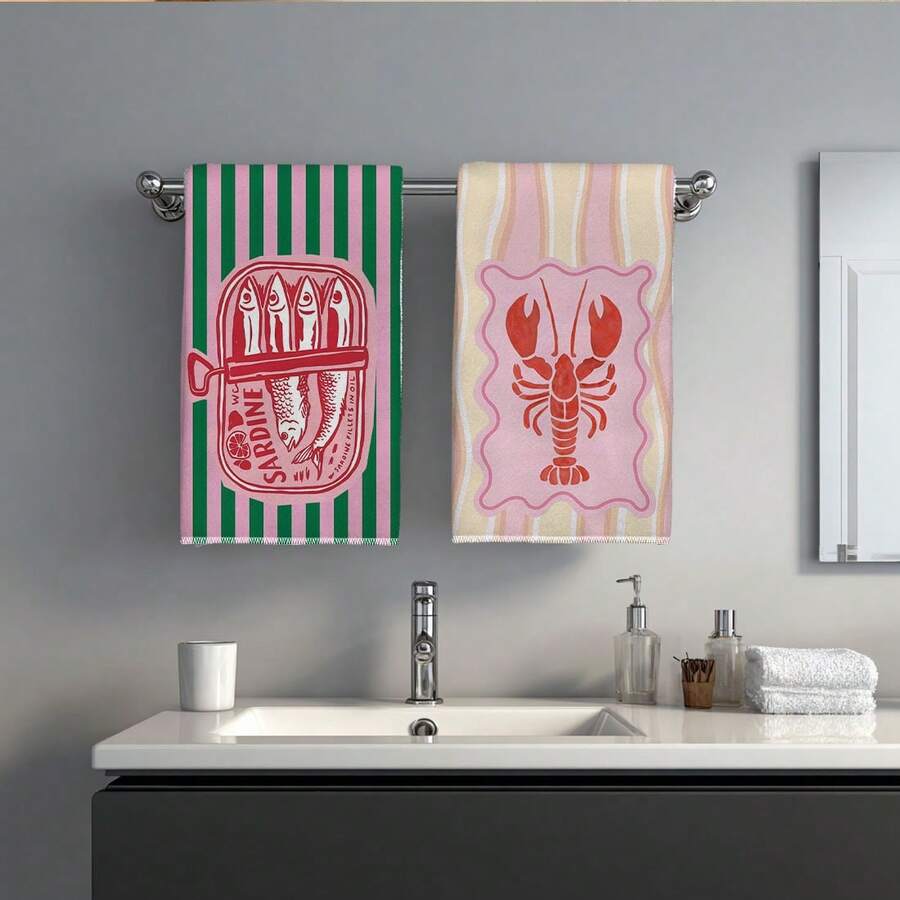 2Pcs, Pink and Green Striped S - Kitchen Baking Must Haves avis et prix