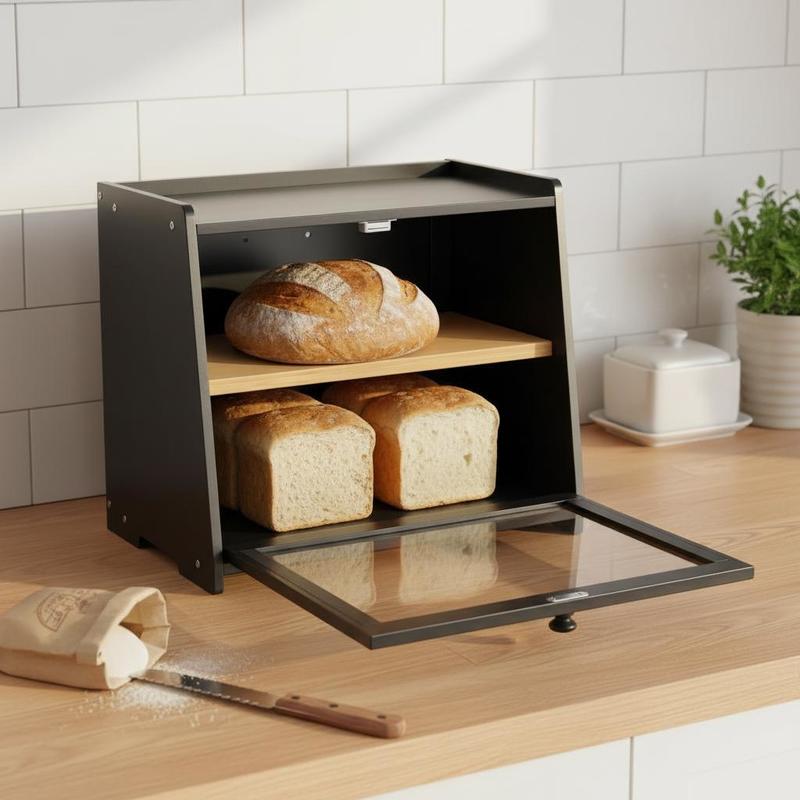 Double Layer Bread Box for Kit - Kitchen Baking Storage avis et prix