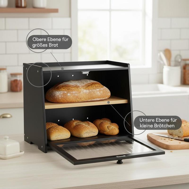 Double Layer Bread Box for Kit - Kitchen Baking Storage avis et prix