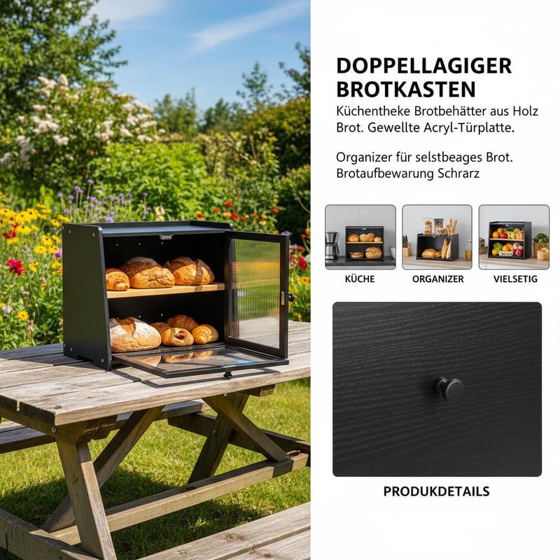 Double Layer Bread Box for Kit - Kitchen Baking Storage avis et prix
