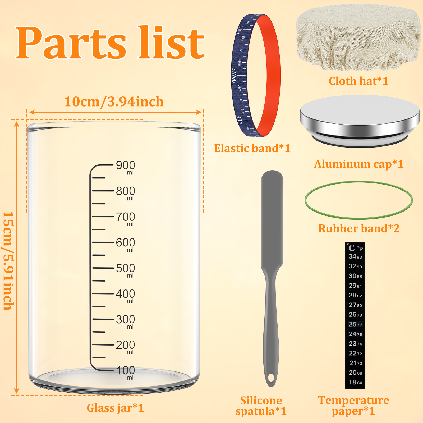 Sourdough Starter Jar Kit 900m - Kitchen Baking Containers avis et prix