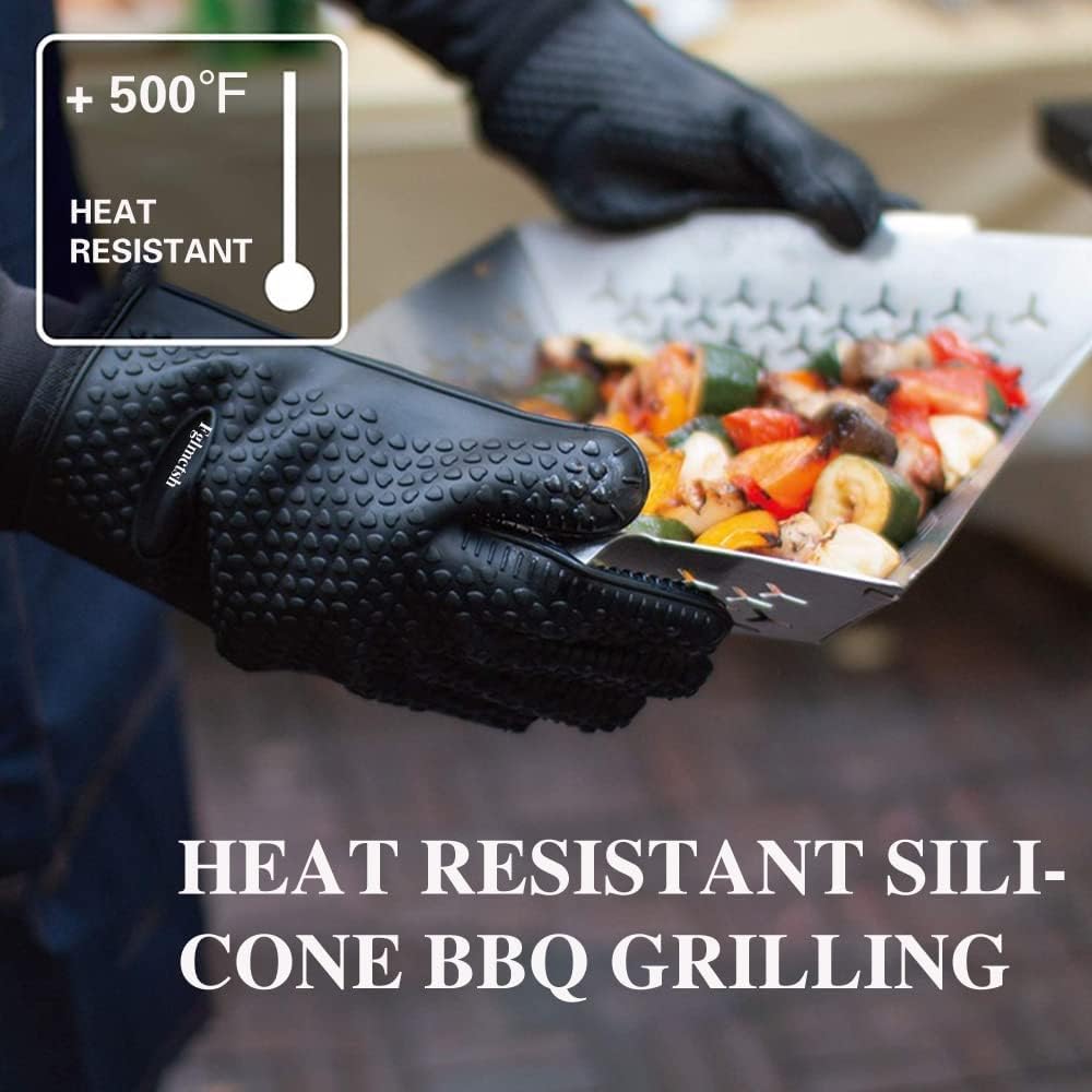 Silicone Oven Mitts, Heat Resi - Kitchen Baking Gloves avis et prix