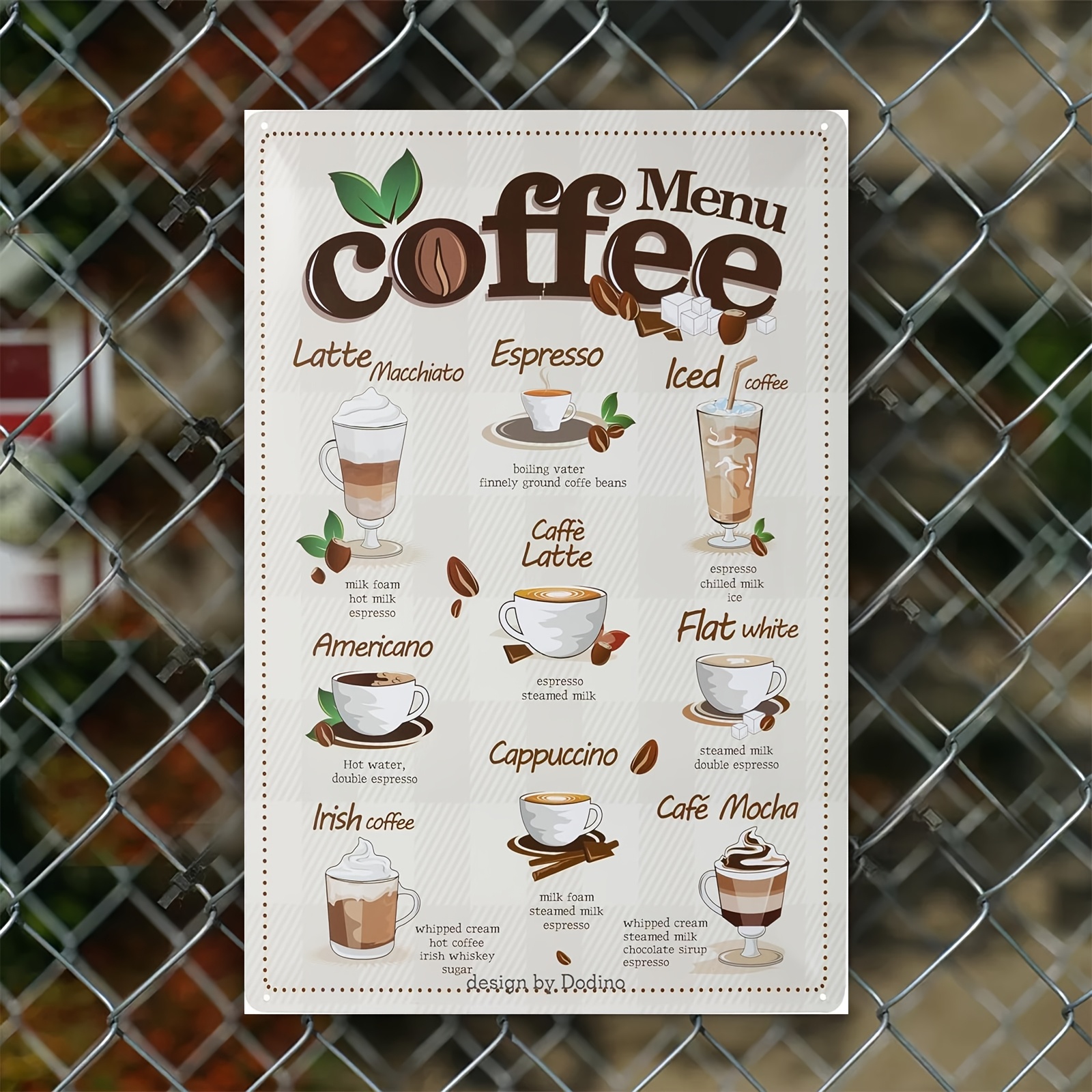 Art Decor Style Coffee Menu Ti - Kitchen Baking Storage avis et prix