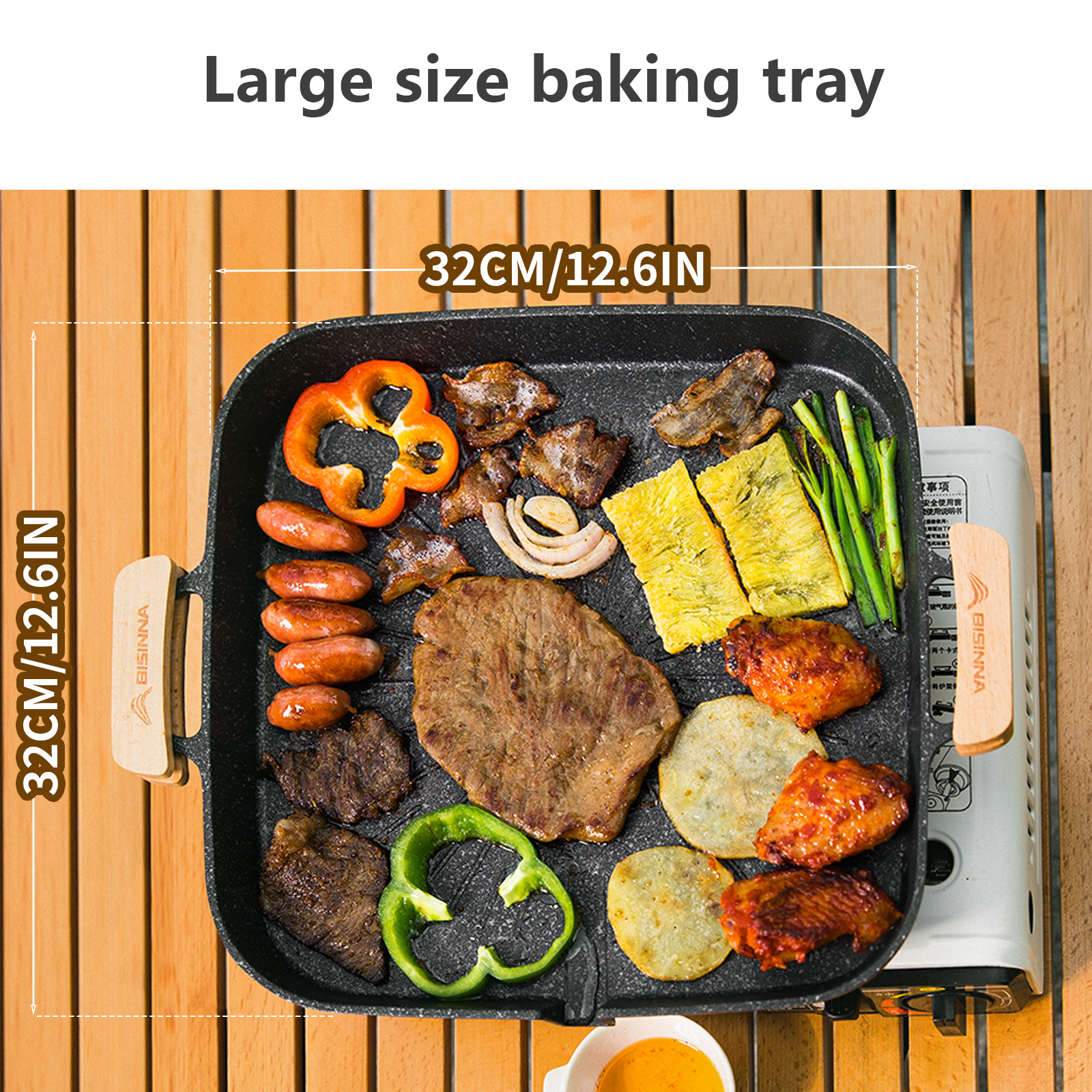 BISINNA Square BBQ Grill Pan N - Kitchen Baking Containers avis et prix