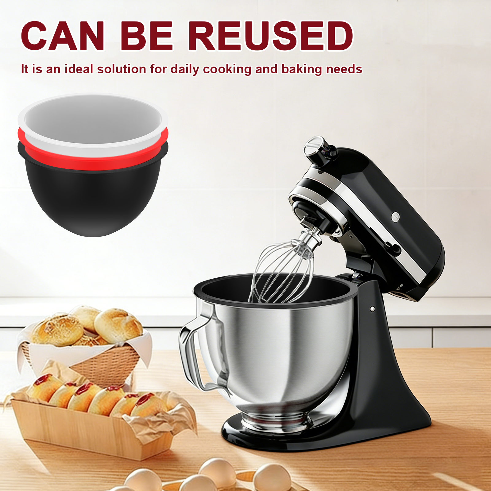 Silicone Bowl With Lids Includ - Kitchen Aid Baking Lid avis et prix