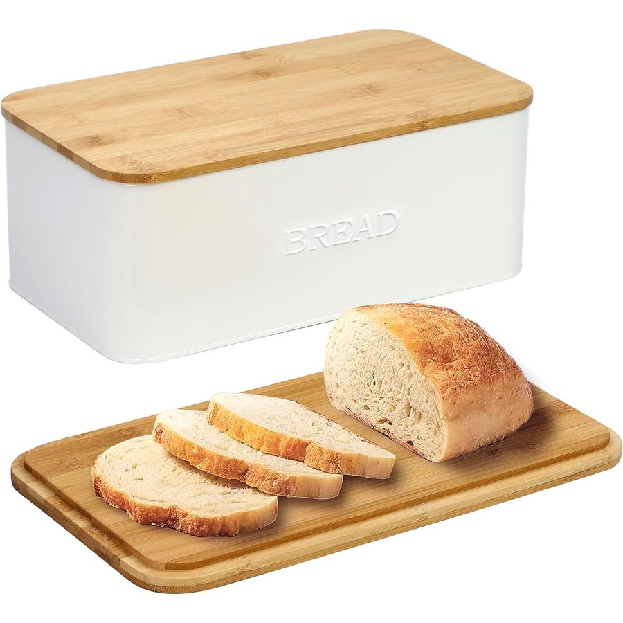 White Bread Box for Kitchen Co - Kitchen Baking Storage avis et prix