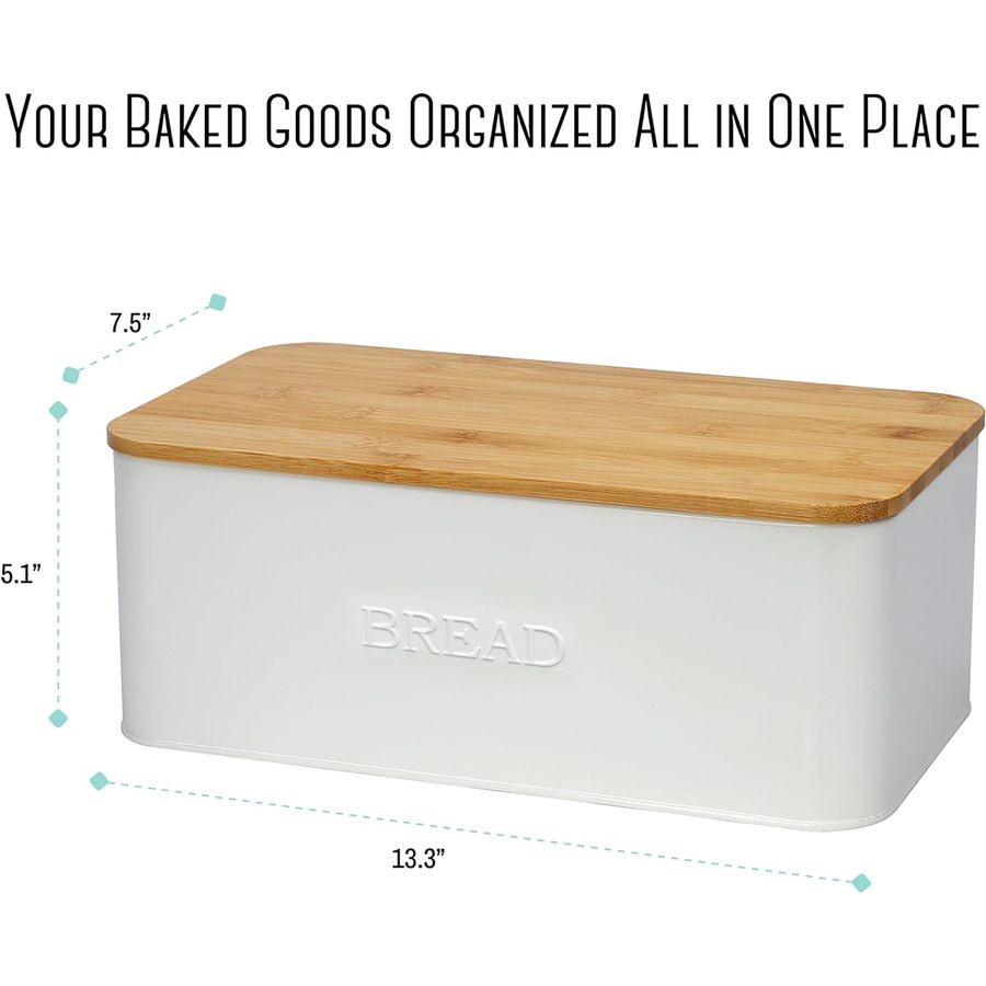 White Bread Box for Kitchen Co - Kitchen Baking Storage avis et prix