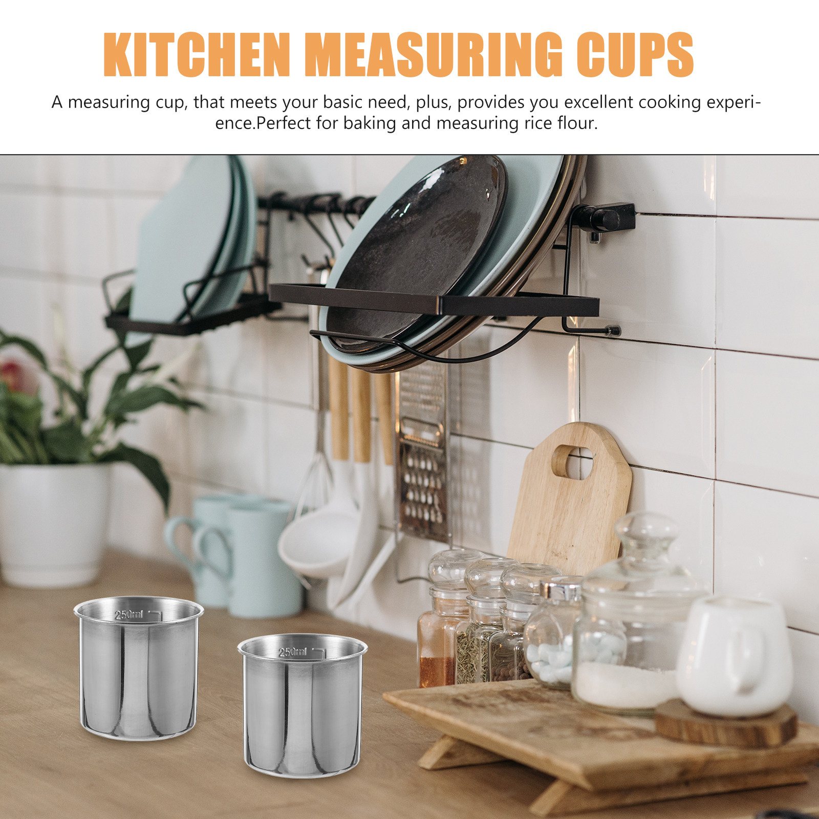 2Pcs Stainless Steel Measuring - Kitchen Baking Containers avis et prix
