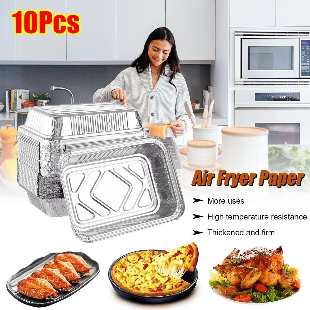 10PCS With Lids Aluminum Foil  - Kitchen Baking Containers avis et prix