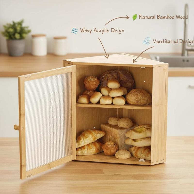 Corner Bread Box for Kitchen C - Kitchen Baking Storage avis et prix