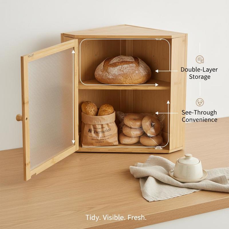 Corner Bread Box for Kitchen C - Kitchen Baking Storage avis et prix