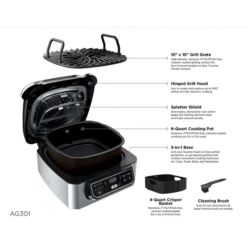 Multifunctional Indoor Grill 5 - Kitchen Baking Appliances avis et prix