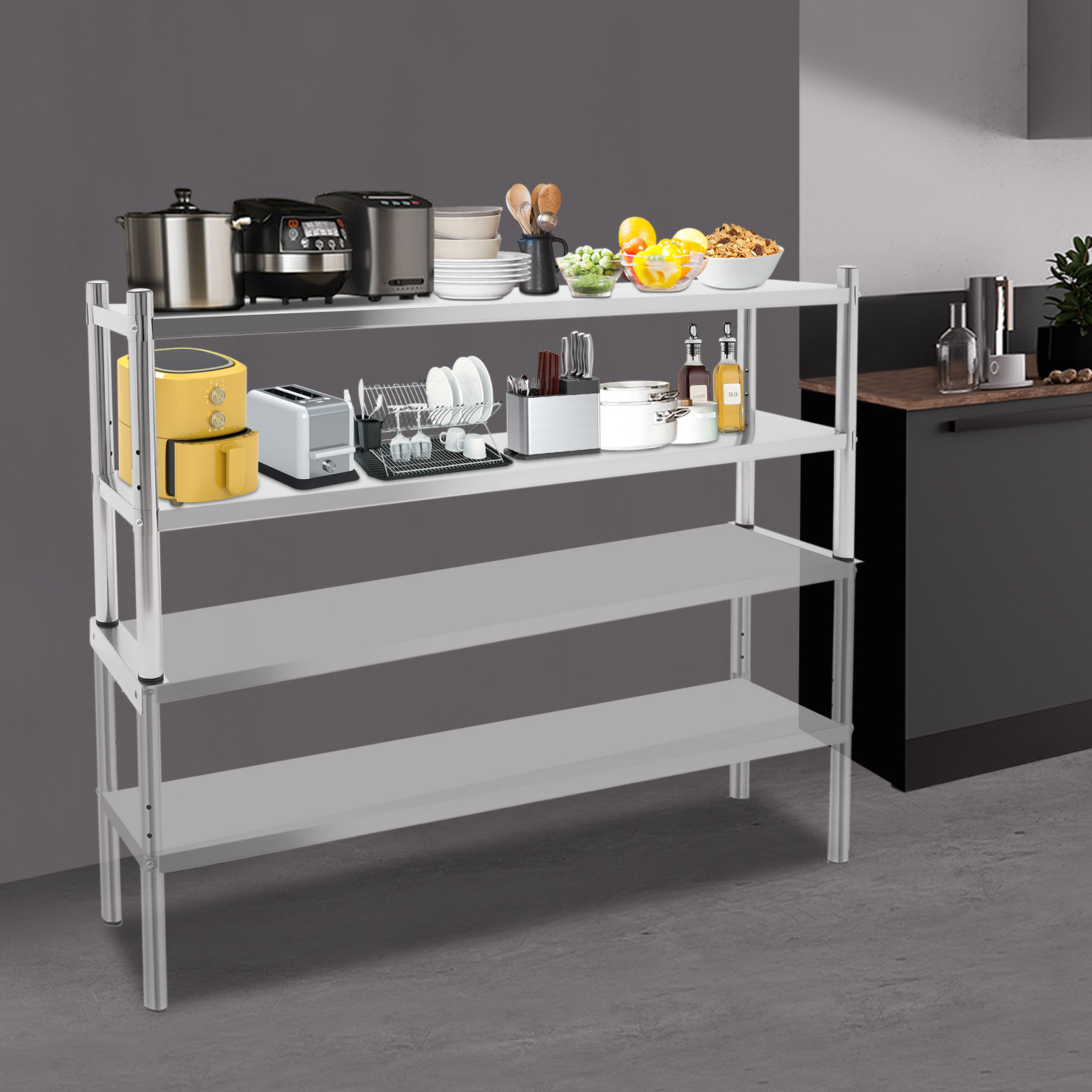 2 Tier Stainless Steel Shelvin - Kitchen Job avis et prix