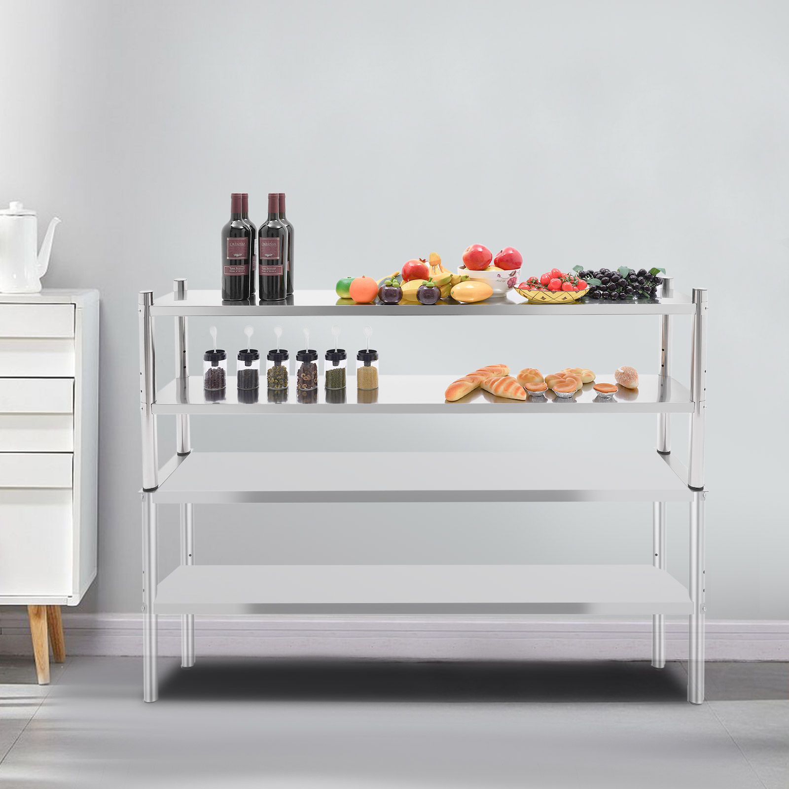 2 Tier Stainless Steel Shelvin - Kitchen Job avis et prix