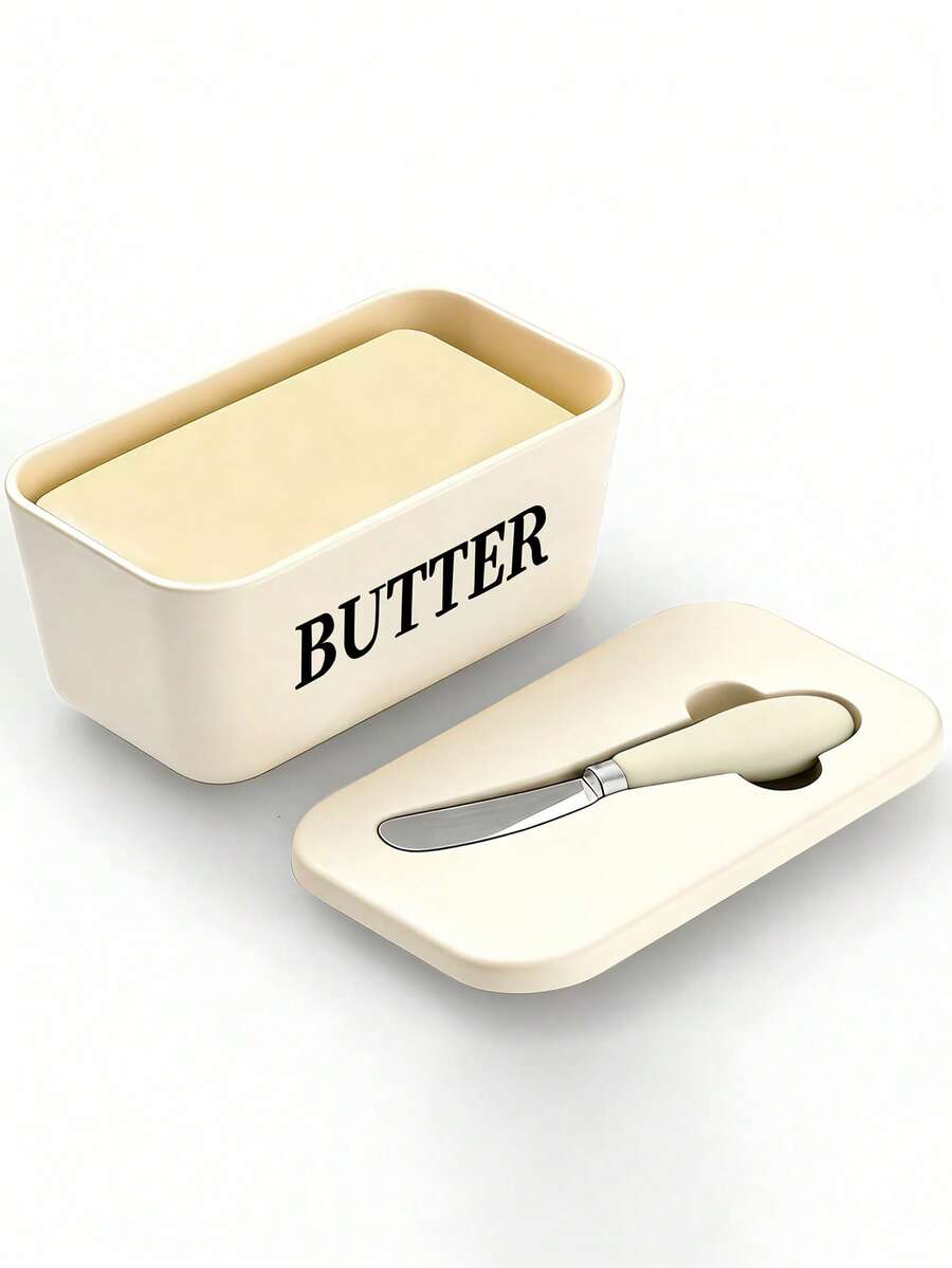 1pc Plastic Butter Dish With B - Kitchen Baking Containers avis et prix